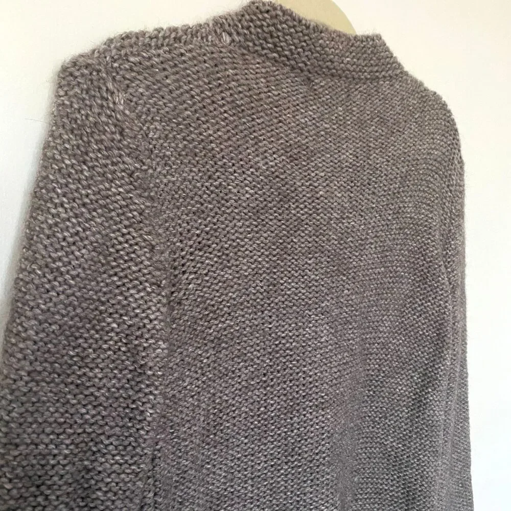 Anthropologie Elsamanda Sweater Brown Long Sleeve Knit Cardigan Sz M - Picture 7 of 12